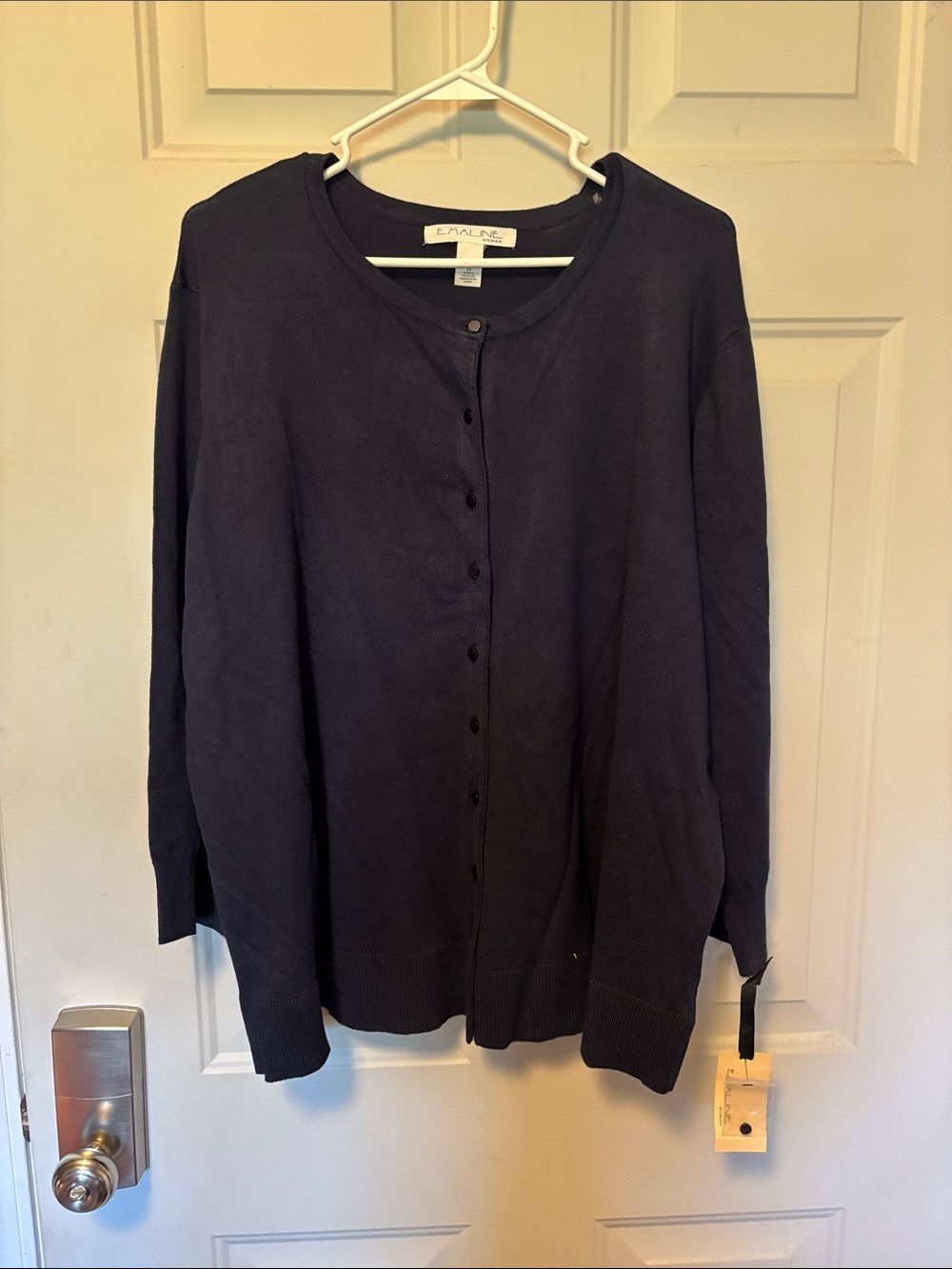 Eileen Fisher Black Button-Front Cardigan Sweater